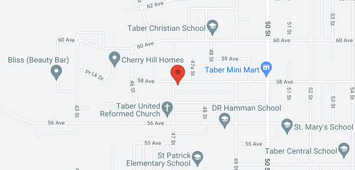 map of 4702 58 Avenue